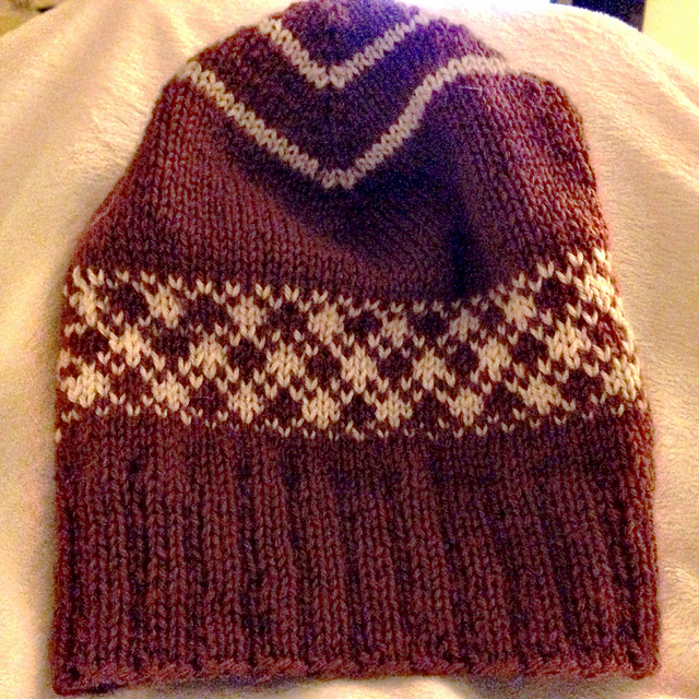 Quadratic Cap knit by Mandy Bee